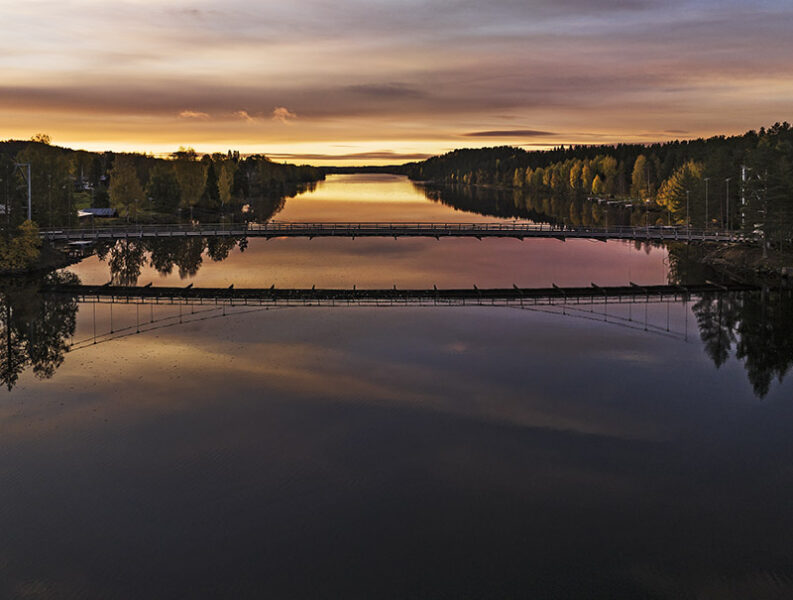 Bron till Granö Beckasin i skymningen.